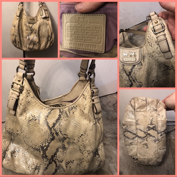 Authentic Coach Madison Python Maggie purse - Picture 3 of 5